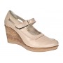 Marimea 37 Pantofi dama cu platforma din piele naturala Bej P9154BEJ